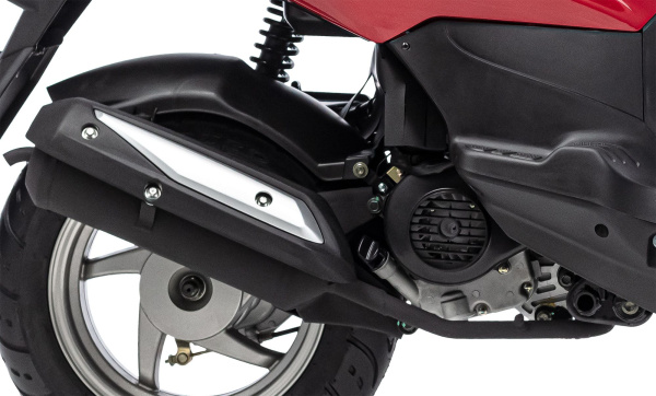 Скутер SYM (Сим) Orbit 50 красный + мотошлем SYM серый | Мототека Скутер SYM (Сим) Orbit 50 красный + мотошлем SYM серый | Мототека